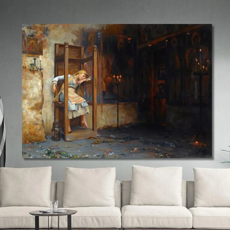Venerdì Santo La Vestale Chrétienne Theodoros Ralli quadro stampa su tela