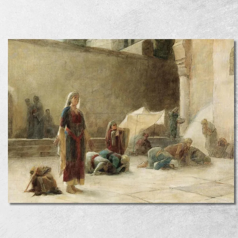 Il Cortile Del Santo Sepolcro A Gerusalemme Theodoros Ralli quadro stampa su tela