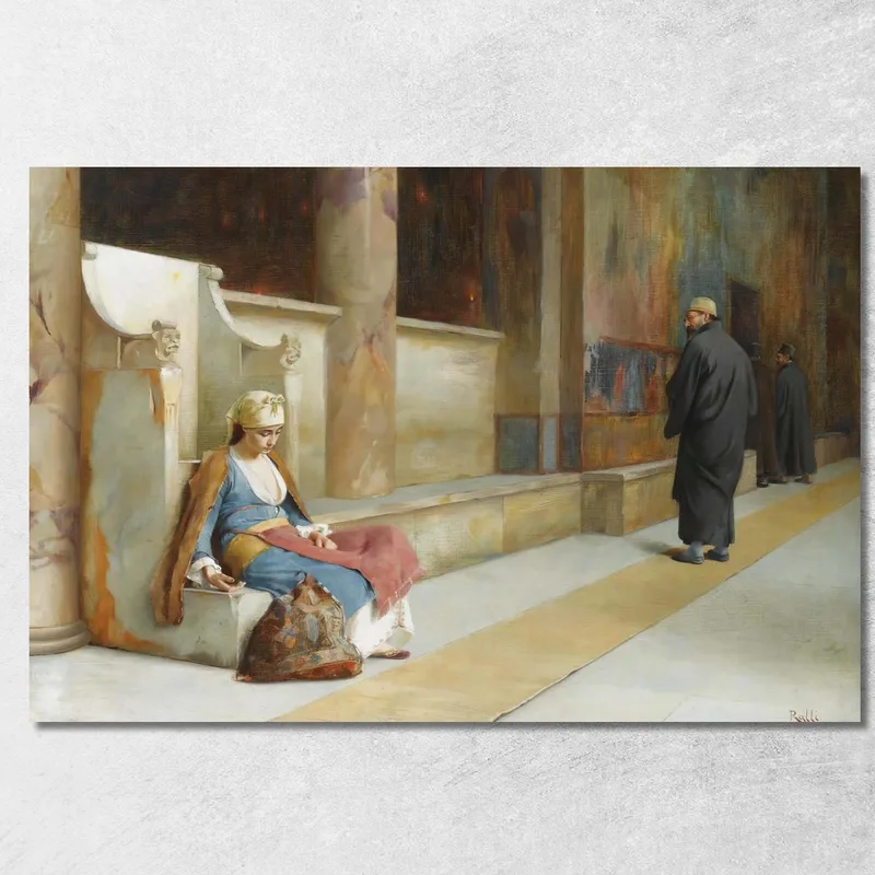 Descansando En Un Monasterio Griego Theodoros Ralli cuadro en lienzo