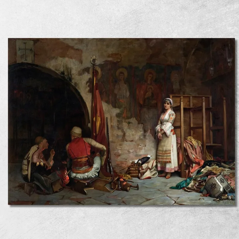 El Saqueo Turco Cautivo Theodoros Ralli cuadro en lienzo