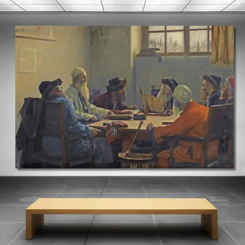 I Sette Rabbini A Gerusalemme Theodoros Ralli quadro stampa su tela