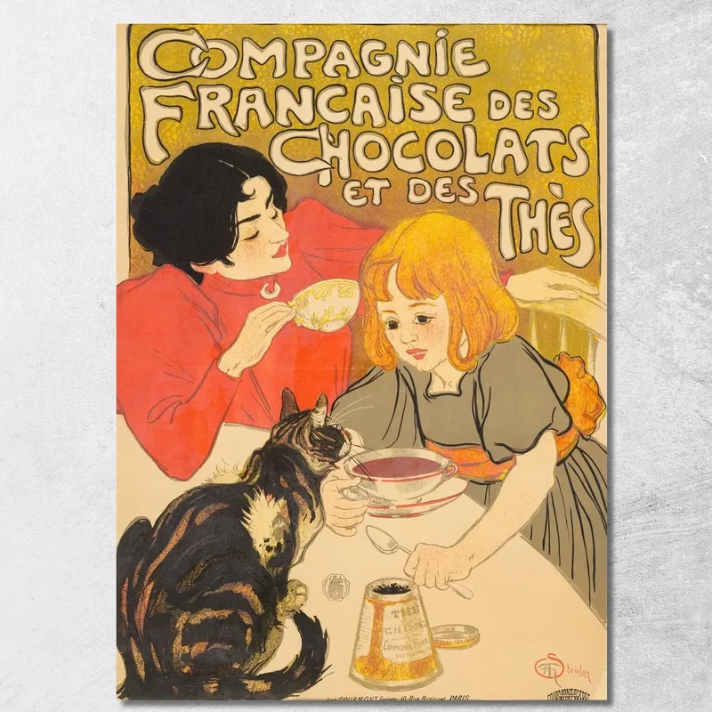 French Chocolate And Tea Company Théophile Alexandre Steinlen canvas print