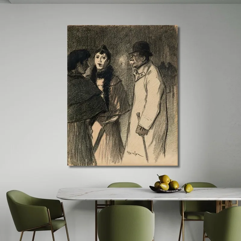 Conversazione Per Strada La Sera Théophile Alexandre Steinlen
