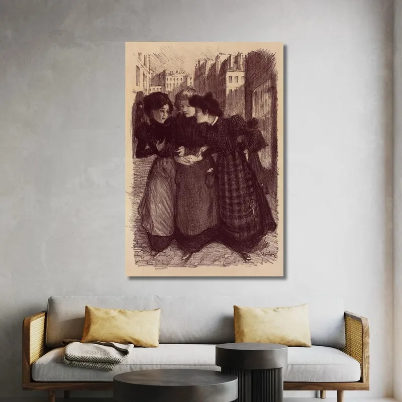 Dibujo Original Para El Cartel Masters' 2 Théophile Alexandre Steinlen