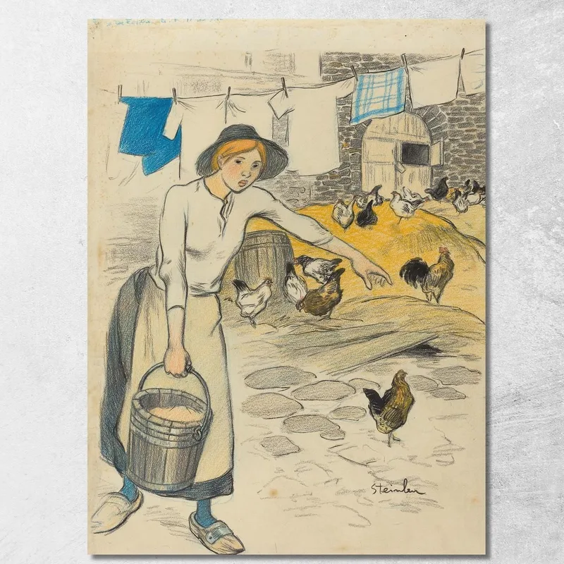Farm Girl Théophile Alexandre Steinlen canvas print