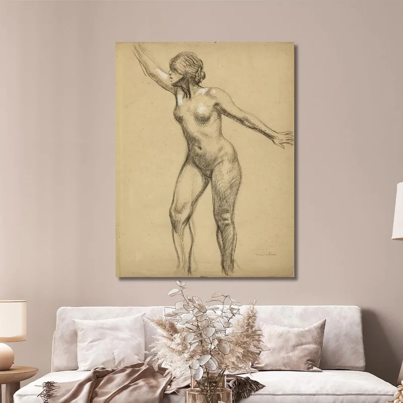 In Piedi Nudo Con Le Braccia Tese Théophile Alexandre Steinlen