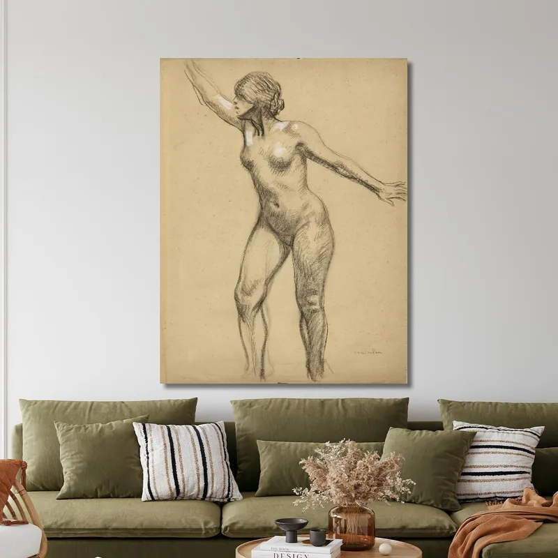 In Piedi Nudo Con Le Braccia Tese Théophile Alexandre Steinlen