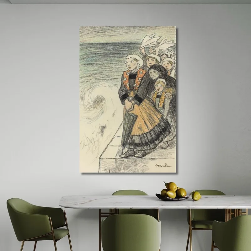 Les Épouses Des Marins Théophile Alexandre Steinlen