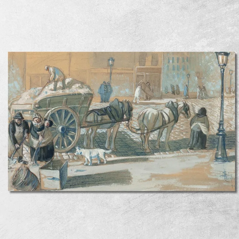 Escena Parisina En Invierno Théophile Alexandre Steinlen cuadro en lienzo