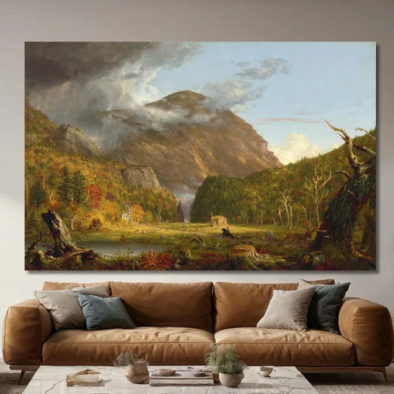 Ein Blick Auf Den Gebirgspass Namens Die Kerbe Der Weißen Berge: Crawford Notch Thomas Cole