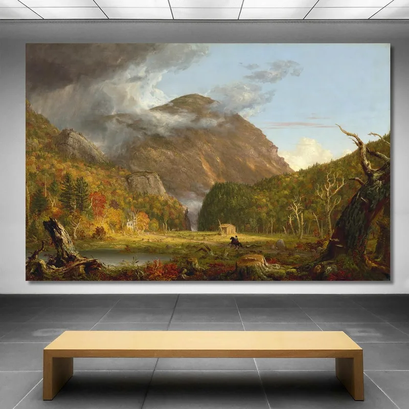 Ein Blick Auf Den Gebirgspass Namens Die Kerbe Der Weißen Berge: Crawford Notch Thomas Cole