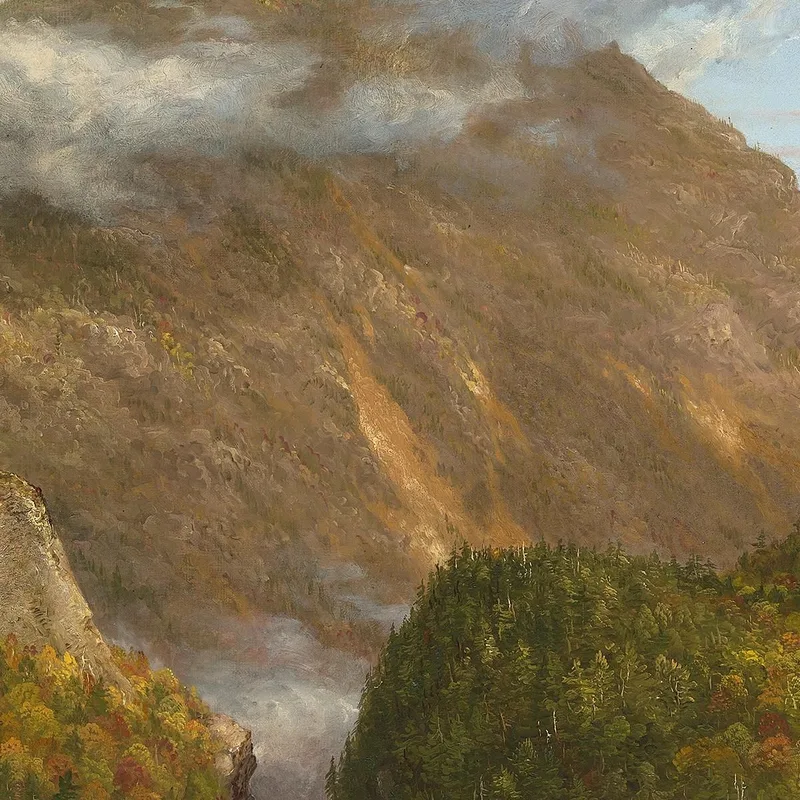 Ein Blick Auf Den Gebirgspass Namens Die Kerbe Der Weißen Berge: Crawford Notch Thomas Cole
