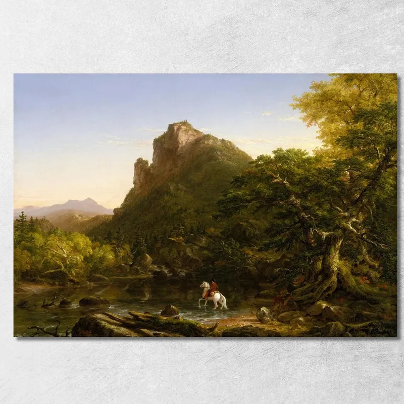 Die Furt Im Gebirge Thomas Cole drucken auf leinwand