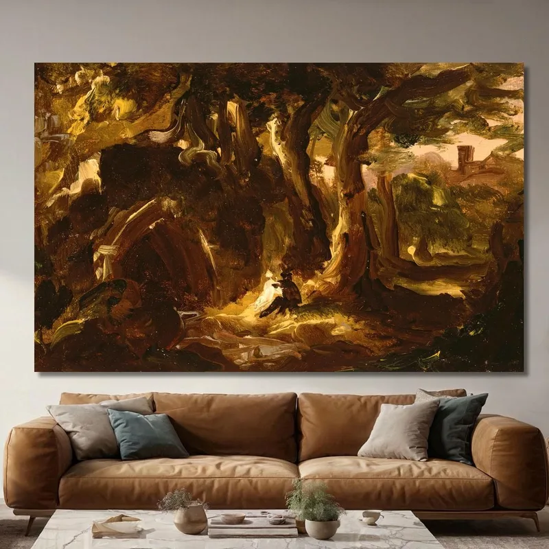Paisaje Boscoso Con Figuras Thomas Cole