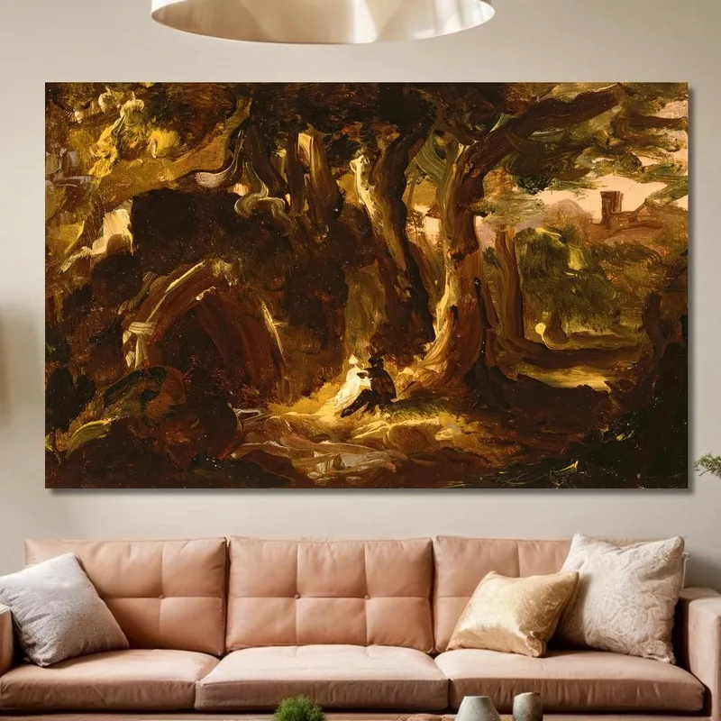 Paisaje Boscoso Con Figuras Thomas Cole