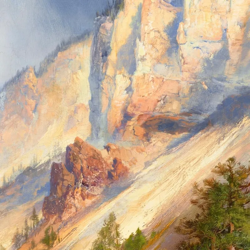 Una Lluvia Pasajera En El Cañón De Yellowstone Thomas Moran