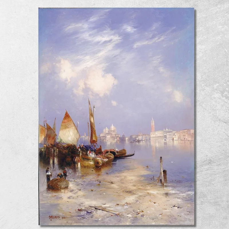 Una Vista Di Venezia Thomas Moran quadro stampa su tela