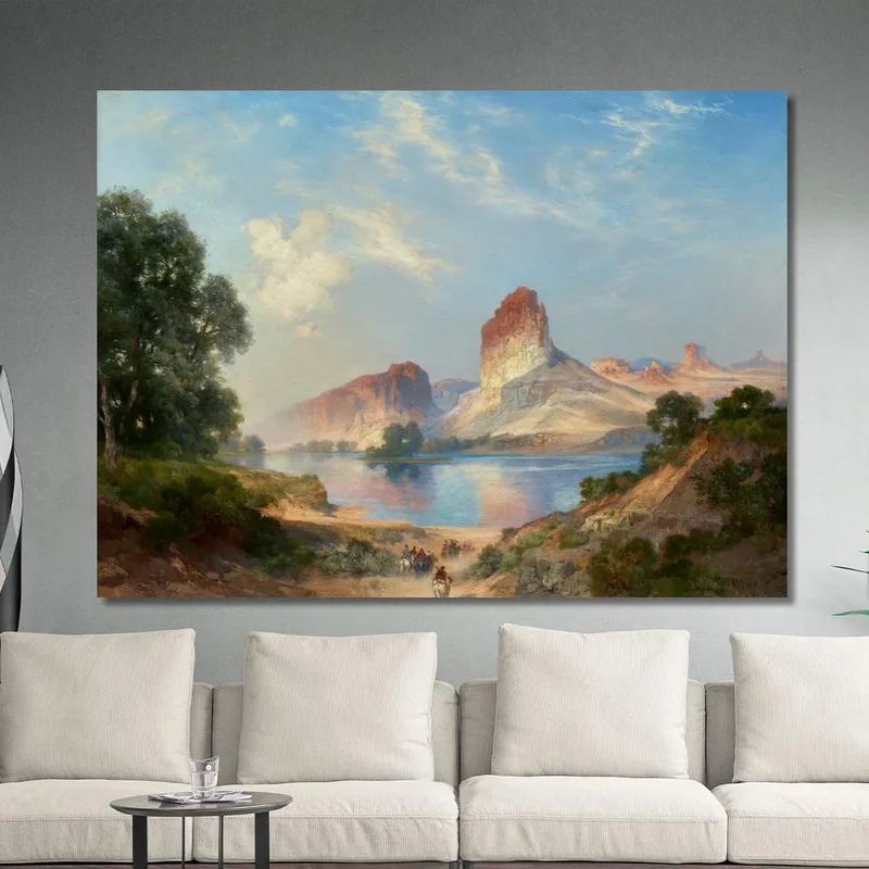 Ein Indianerparadies Green River Wyoming Thomas Moran