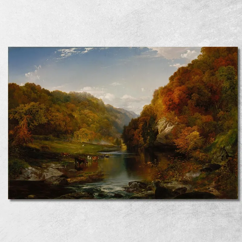 Pomeriggio D'Autunno Il Wissahickon Thomas Moran quadro stampa su tela