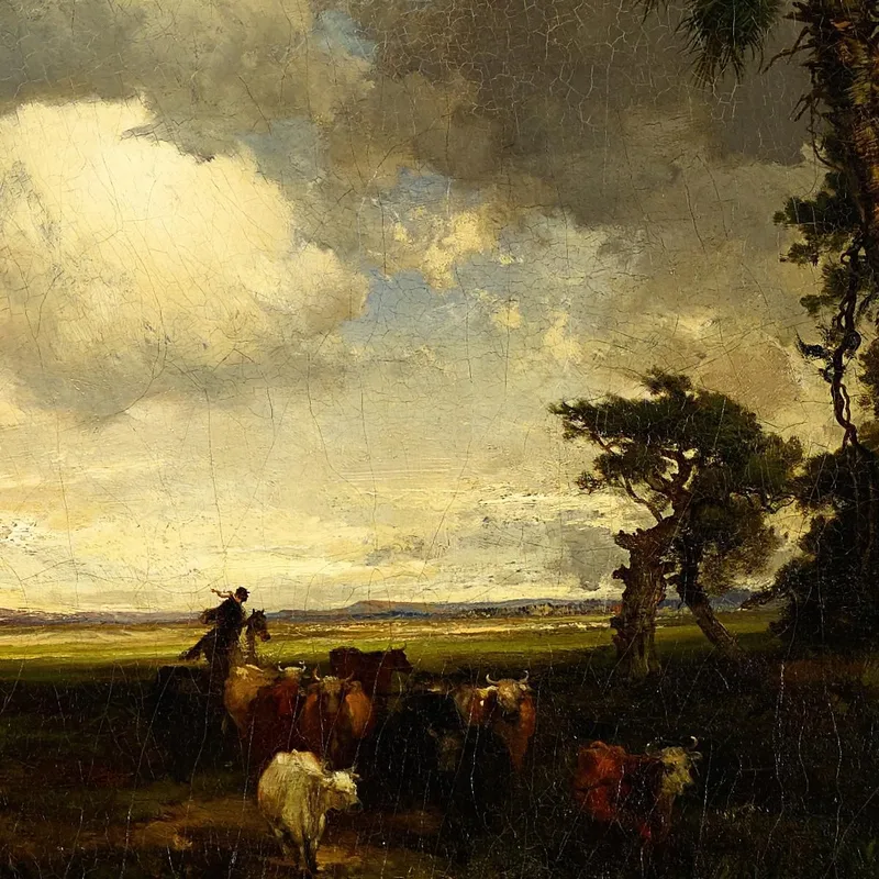 Portare A Casa Il Bestiame Della Costa Della Florida Thomas Moran