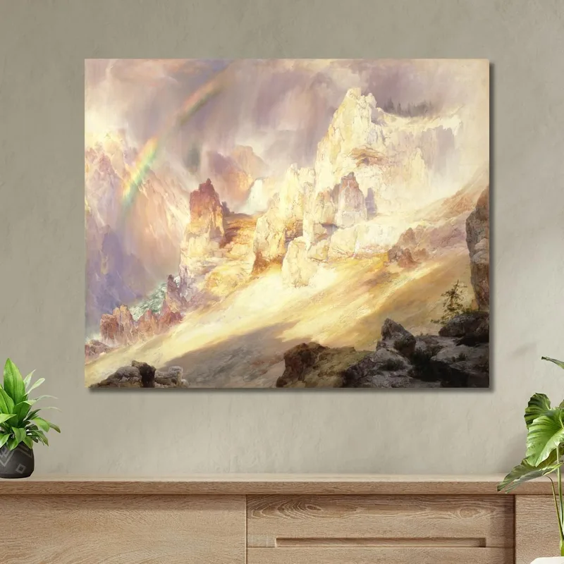 Arc-En-Ciel Sur Le Grand Canyon De Yellowstone Thomas Moran