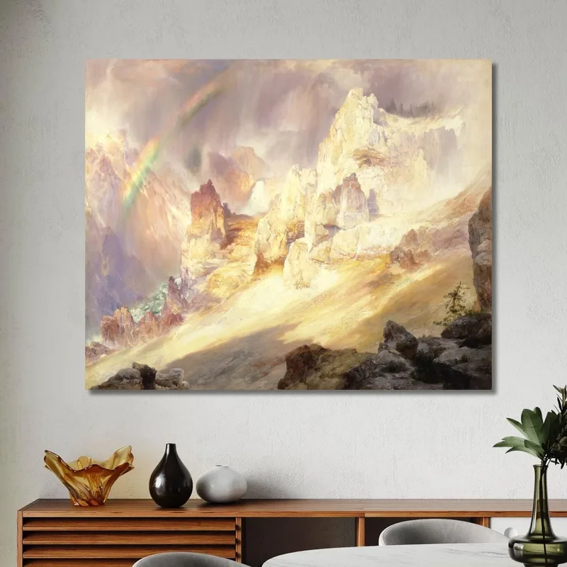 Arc-En-Ciel Sur Le Grand Canyon De Yellowstone Thomas Moran