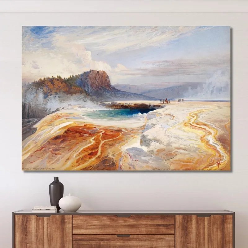 La Grande Sorgente Azzurra Del Bacino Inferiore Dei Geyser Di Yellowstone Thomas Moran