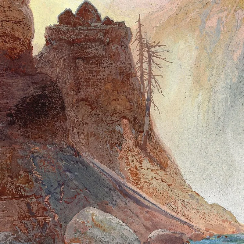Torre En Tower Falls Yellowstone Thomas Moran