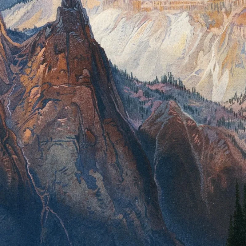 Cataratas Tower Y Sulphur Mountain En Yellowstone Thomas Moran
