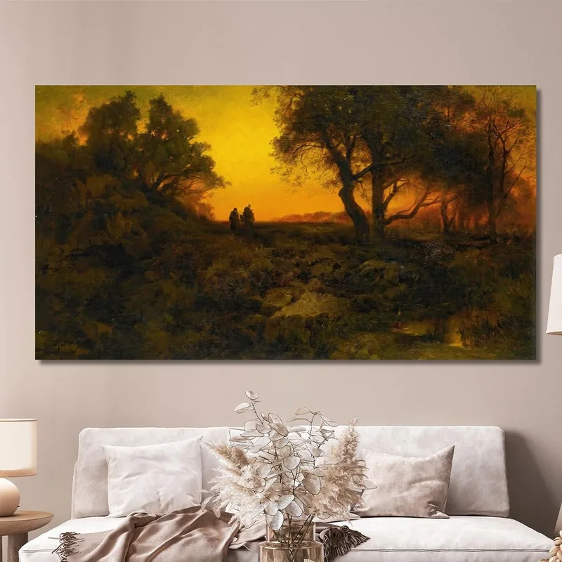 Paysage Crépusculaire Vol En Egypte Thomas Moran