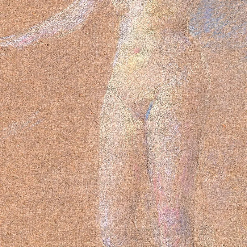 Figura Femminile Nuda In Piedi Thomas Wilmer Dewing