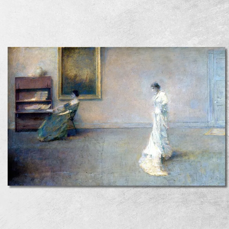 La Robe Blanche Thomas Wilmer Dewing tableau impression sur toile