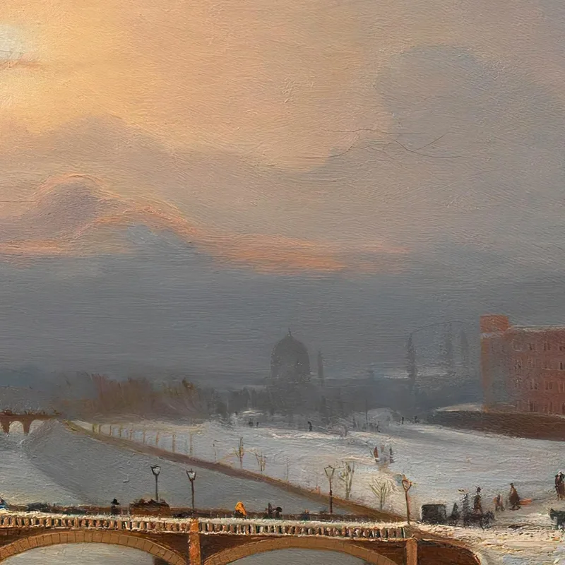 Les Casernes Franz Joseph Et Le Pont Radetsky En Hiver Tina Blau