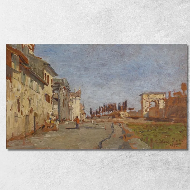 Capriccio Romano Con Arco Di Tito Tina Blau quadro stampa su tela