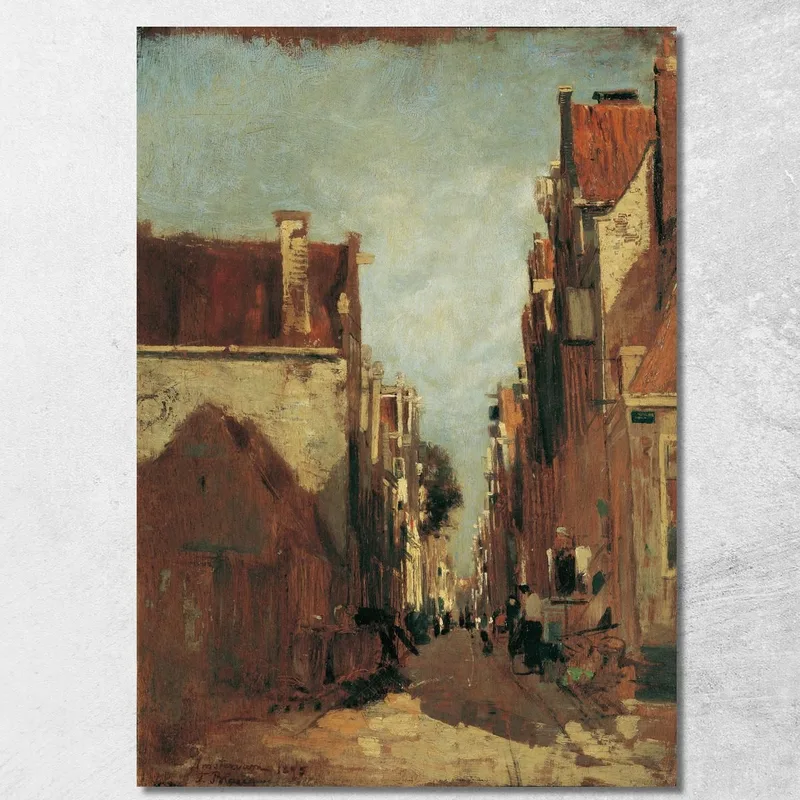 Strada Ad Amsterdam Tina Blau quadro stampa su tela