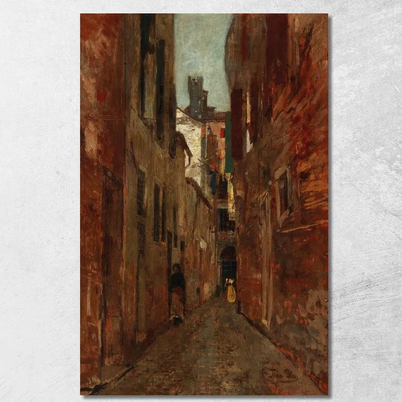 Scena Di Strada A Venezia Tina Blau quadro stampa su tela