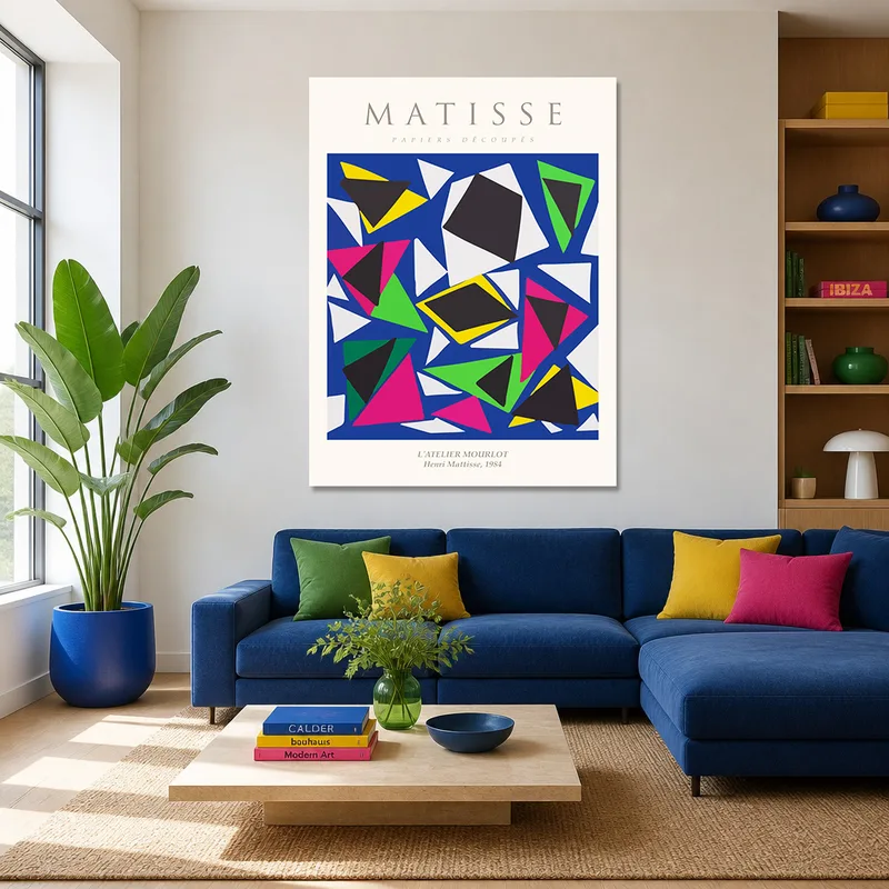 Impression sur toile composition abstraite colorée