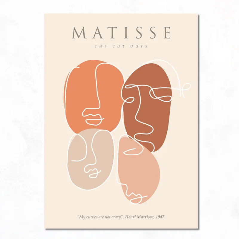 Matisse Abstract Faces canvas art print