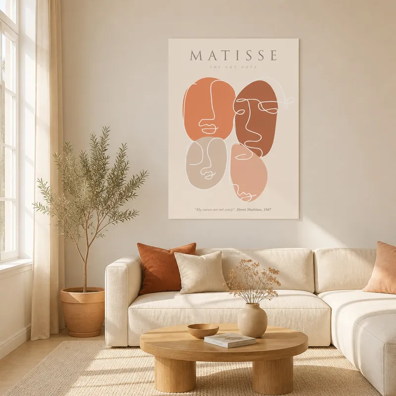 Matisse Abstract Faces canvas art print