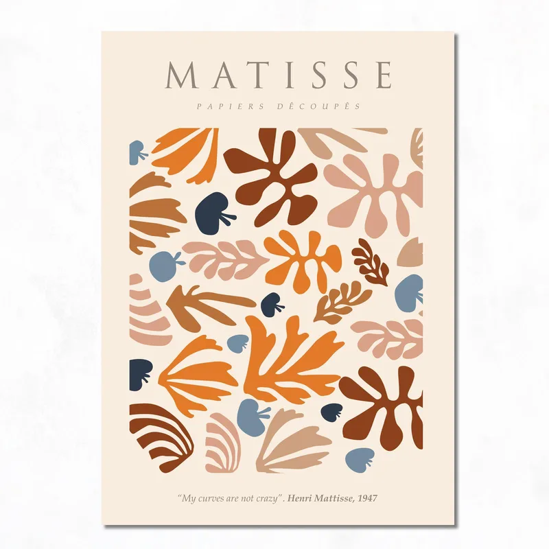 Canvas print matisse paper cutouts