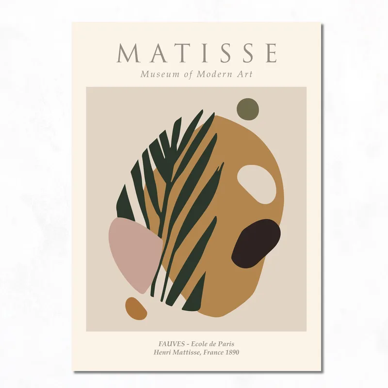 Fine art print matisse abstract leaves