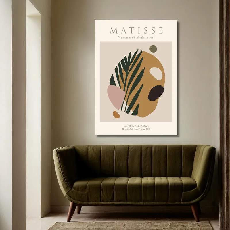 Fine art print matisse abstract leaves