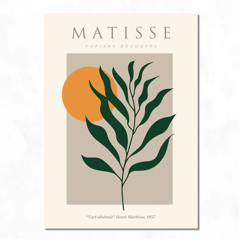 Feuille Verte Abstraite tableau moderne