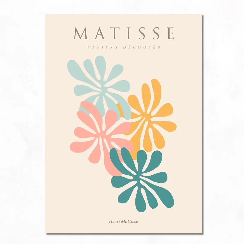 Stampa su canvas forme floreali astratte