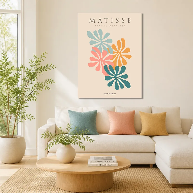 Stampa su canvas forme floreali astratte