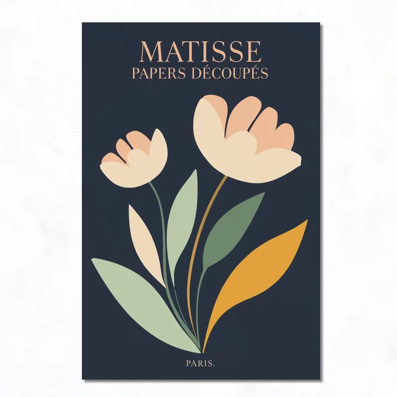 Découpe Papier Florale tableau sur toile