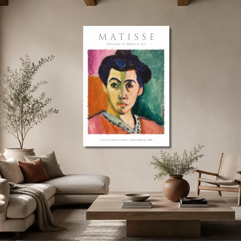 Impression sur toile madame matisse