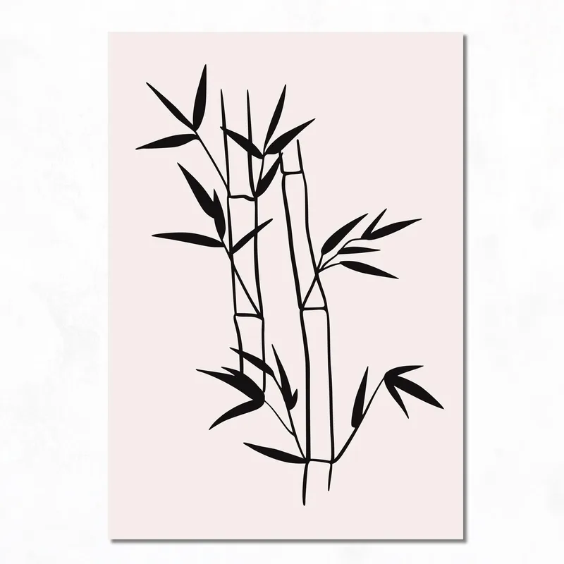 Stampa su canvas silhouette di bambù