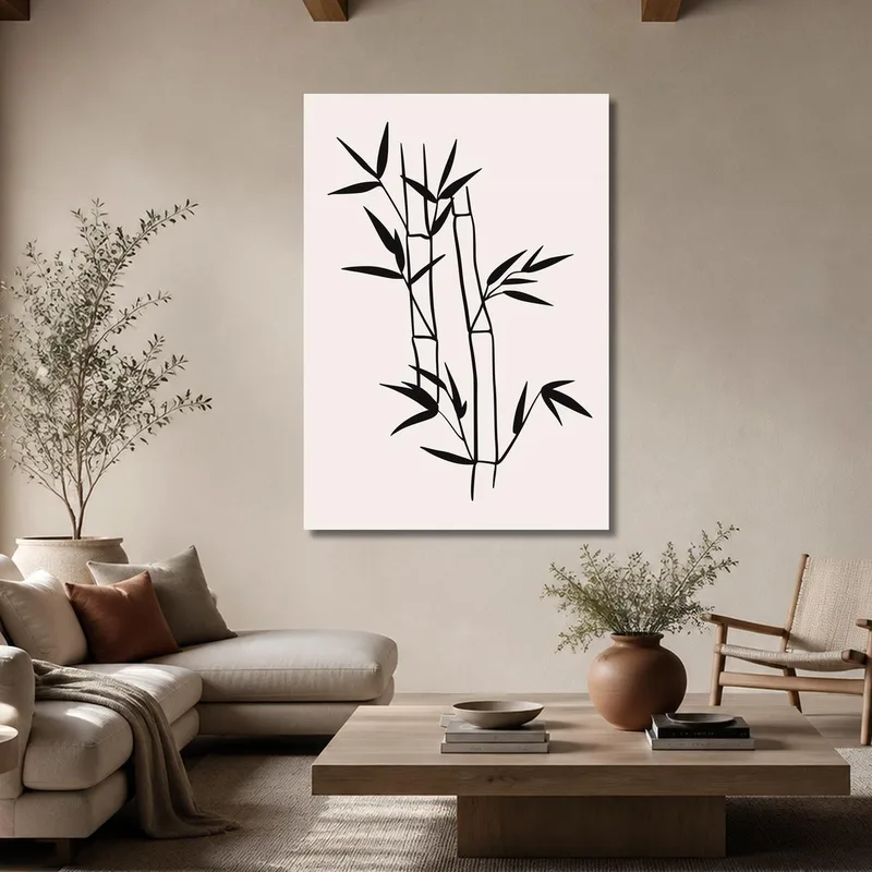 Stampa su canvas silhouette di bambù