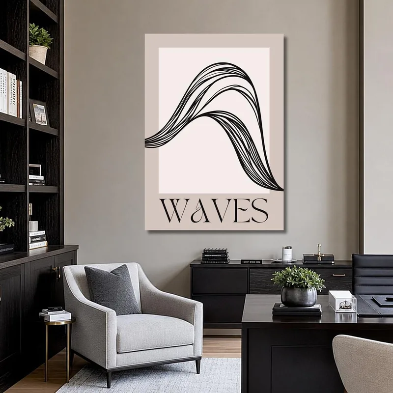 Onde quadro canvas